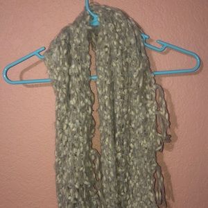 Women’s knit fringed infinity scarf